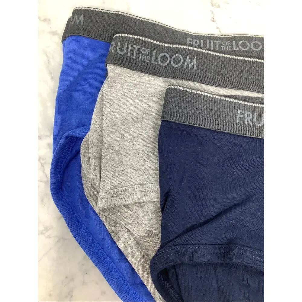 Fruit of the Loom Men's Large Assorted 5 Pack Fashion Briefs Underwear OS6-32 - Picture 3 of 5